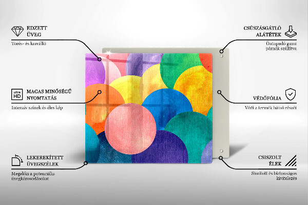 Protetor placa de indução Círculos coloridos