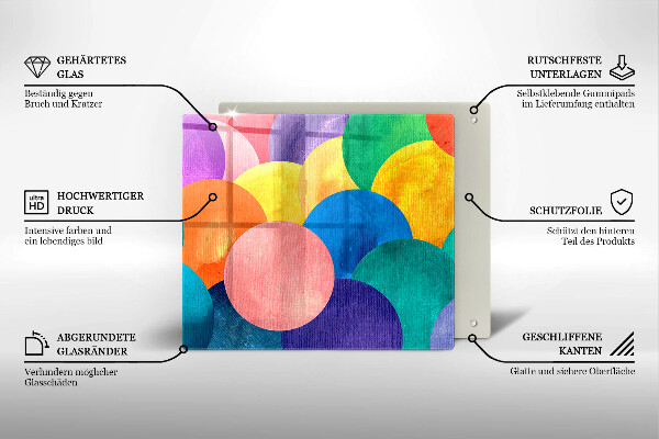 Protetor placa de indução Círculos coloridos