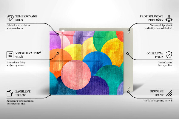 Protetor placa de indução Círculos coloridos