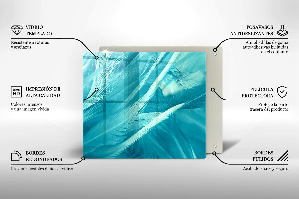 Protetor placa indução Penas delicadas