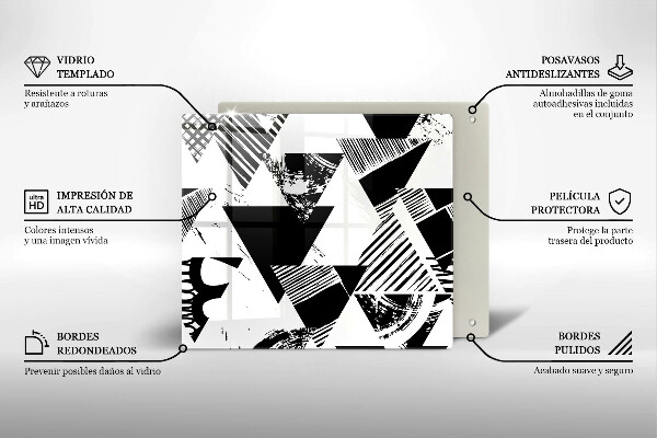 Protetor placa de indução Triângulos geométricos