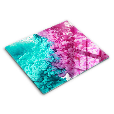 Protetor placa indução Fumaça rosa-turquesa