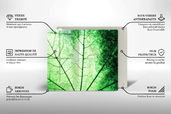 Protetor placa de indução Nervuras decorativas das folhas