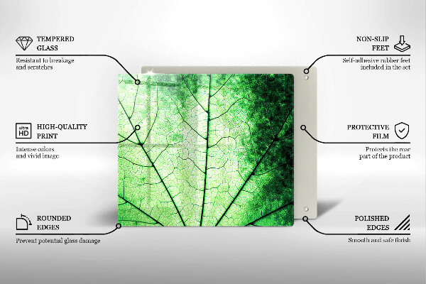 Protetor placa de indução Nervuras decorativas das folhas