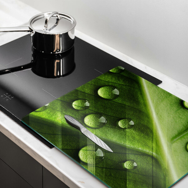 Protetor placa indução Orvalho e folha da natureza