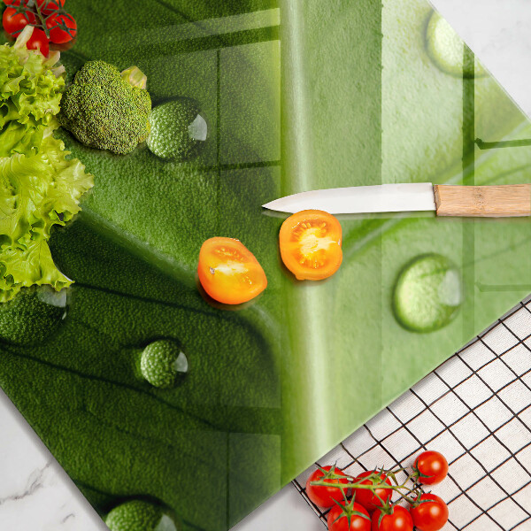 Protetor placa indução Orvalho e folha da natureza