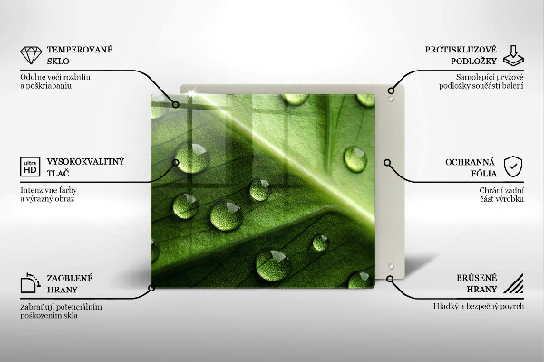 Protetor placa indução Orvalho e folha da natureza