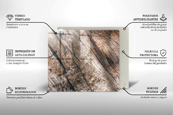 Protetor placa indução Estrutura de madeira