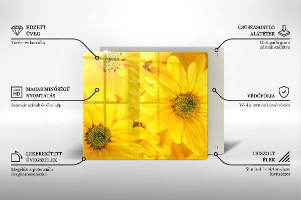 Protetor placa de indução Pétalas de flores