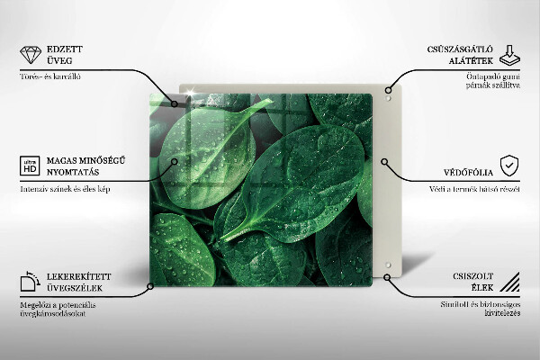 Protetor placa de indução Folhas de manjericão