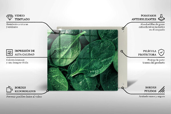 Protetor placa de indução Folhas de manjericão