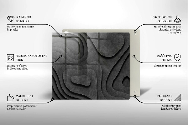 Protetor placa indução Formas de pedra 3D