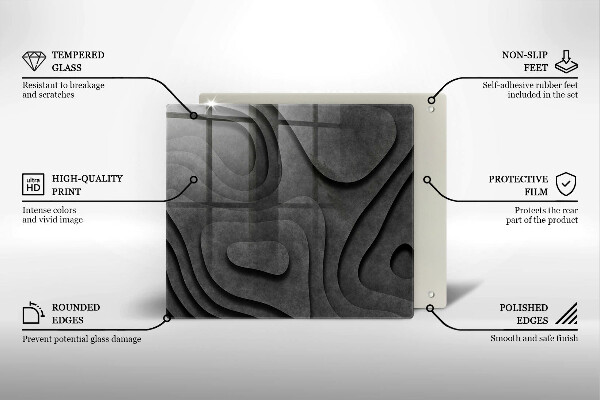 Protetor placa indução Formas de pedra 3D