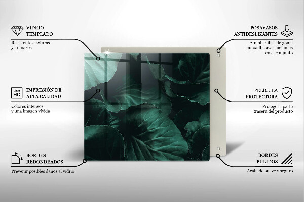 Protetor placa de indução Folhas escuras selvagens