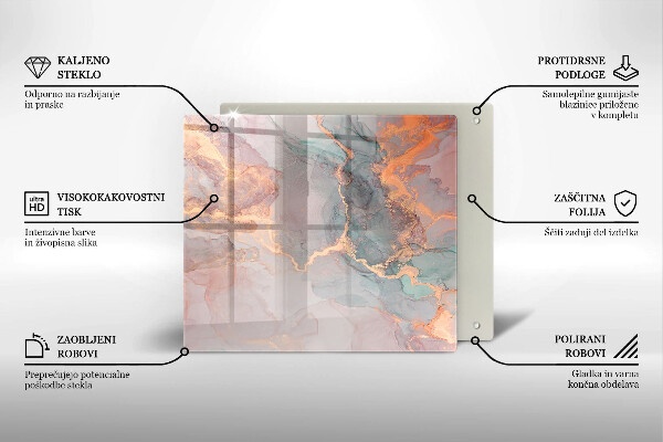 Protetor placa de indução Mármore com ouro