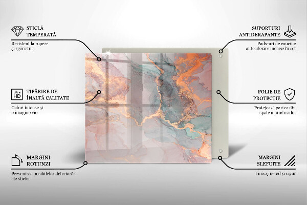 Protetor placa de indução Mármore com ouro