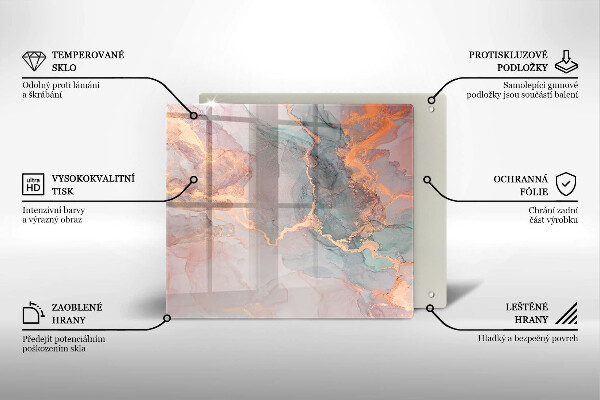 Protetor placa de indução Mármore com ouro