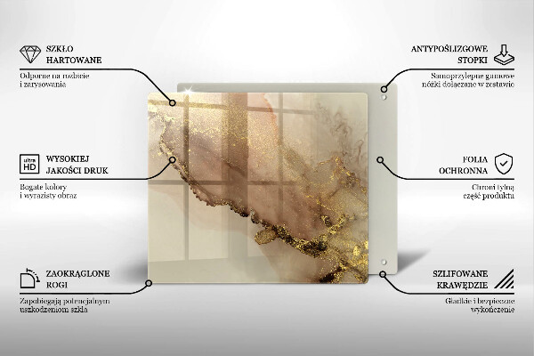 Protetor placa indução Ouro abstrato