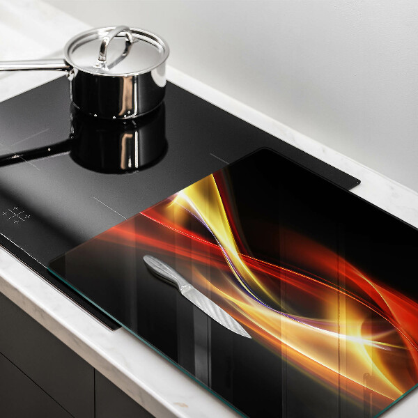 Protetor placa de indução Fumaça e luz abstratas