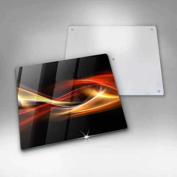 Protetor placa de indução Fumaça e luz abstratas