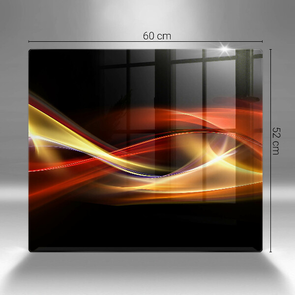 Protetor placa de indução Fumaça e luz abstratas