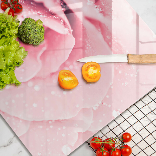 Tábua protetora Gotas de orvalho e flor de rosa