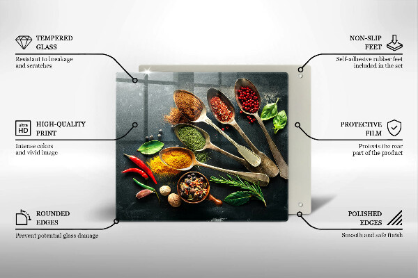 Protetor placa de indução Colheres de tempero de cozinha