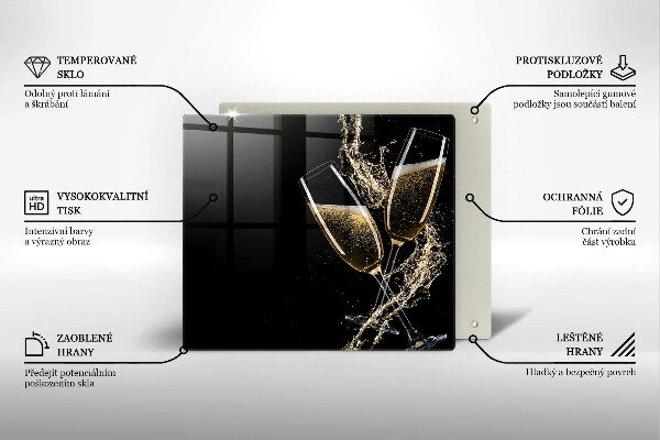 Protetor placa indução Taças de champanhe