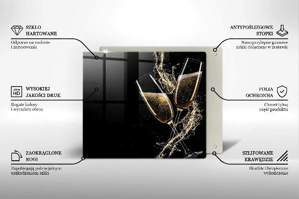 Protetor placa indução Taças de champanhe