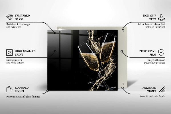 Protetor placa indução Taças de champanhe