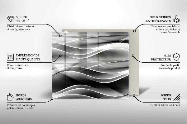 Tábua protetora Linhas suaves de abstração