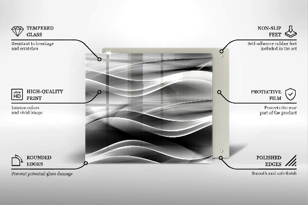 Tábua protetora Linhas suaves de abstração