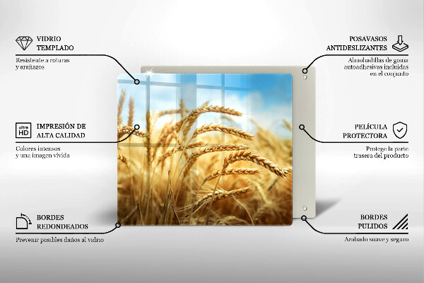 Protetor placa indução Espigas de grãos no campo