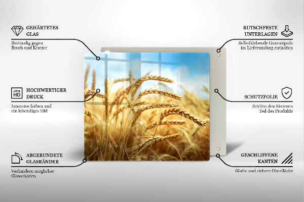 Protetor placa indução Espigas de grãos no campo