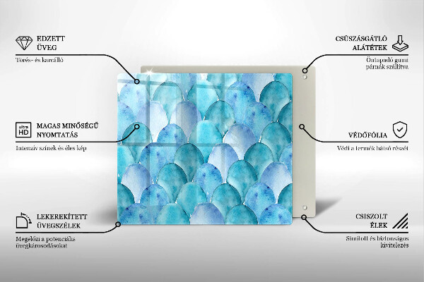 Protetor placa de indução Escamas de aquarela