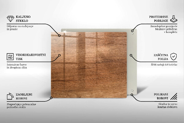 Protetor placa indução Textura de madeira