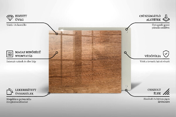 Protetor placa indução Textura de madeira