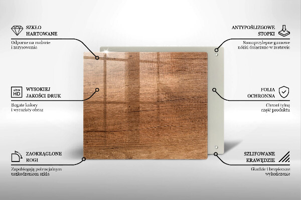 Protetor placa indução Textura de madeira