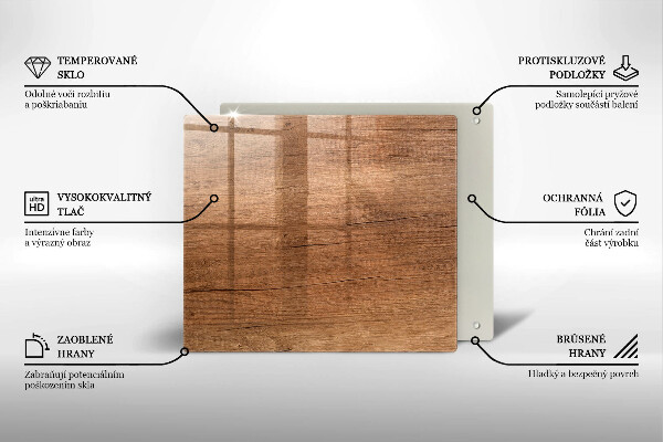 Protetor placa indução Textura de madeira