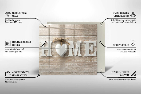 Protetor placa de indução Placas e o sinal Home