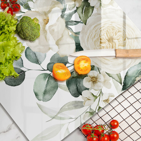 Tábua protetora Flores em aquarela