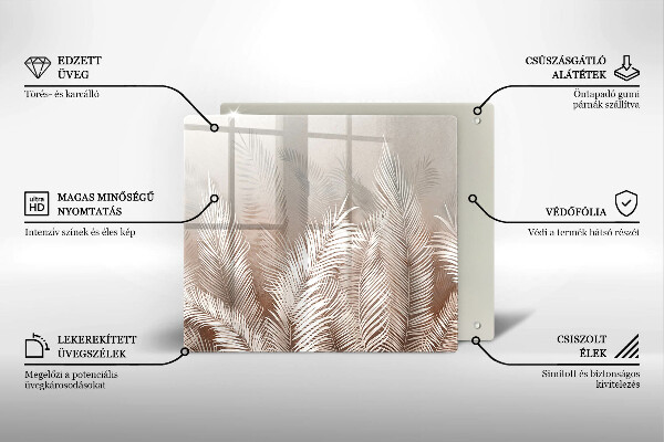 Protetor placa indução Vegetação de folhagem Boho