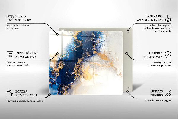 Tábua protetora Abstração com azul