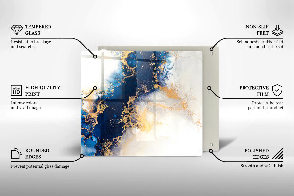 Tábua protetora Abstração com azul