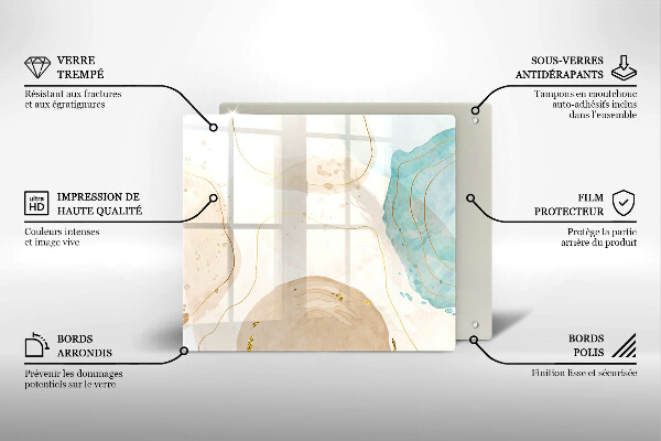 Tábua protetora Formas boho brilhantes