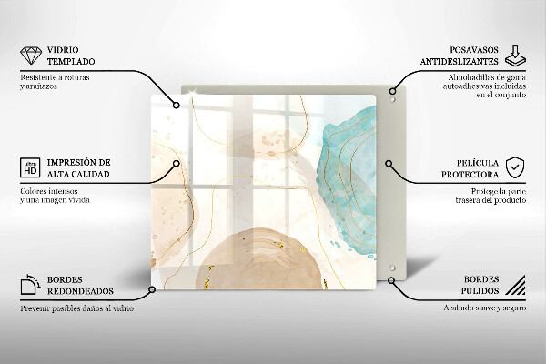 Tábua protetora Formas boho brilhantes