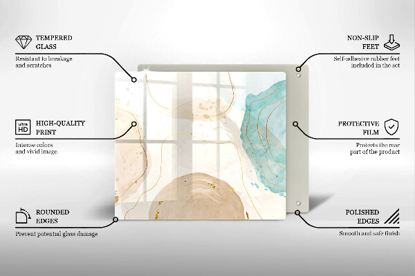 Tábua protetora Formas boho brilhantes