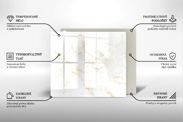 Protetor placa de indução Pedra de mármore elegante