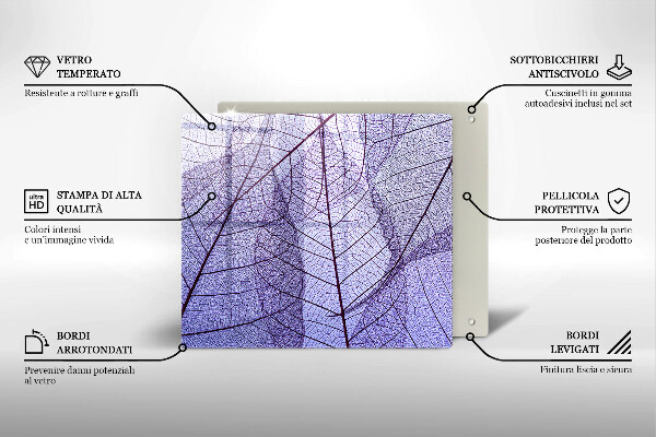 Protetor placa de indução Folhas com nervuras