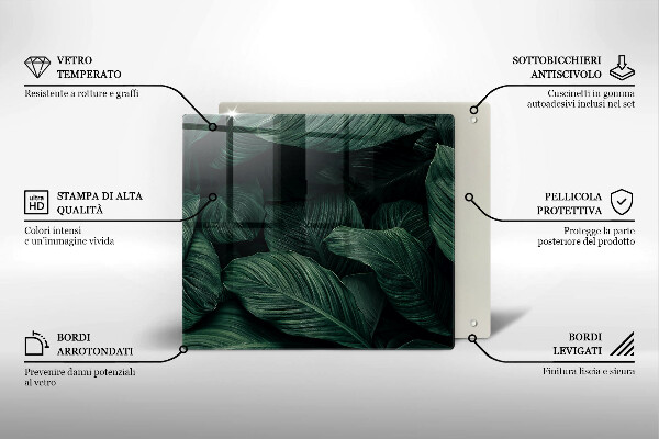 Tábua protetora Folhas escuras